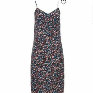 Madewell Silk Eva Side-Slit Slip Dress in Spring Prairie Size 0